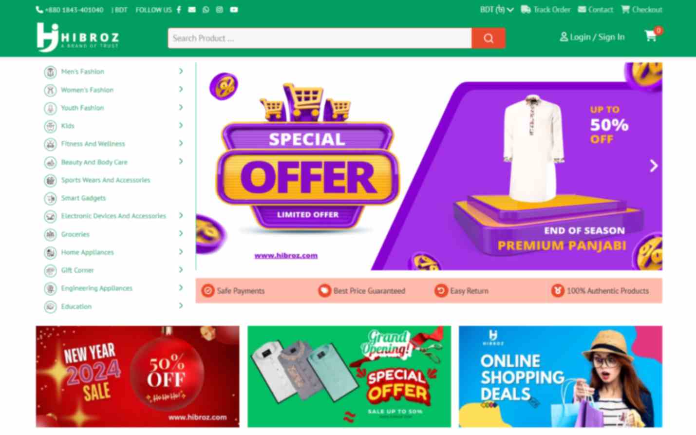 Hibroz Ecommerce Website